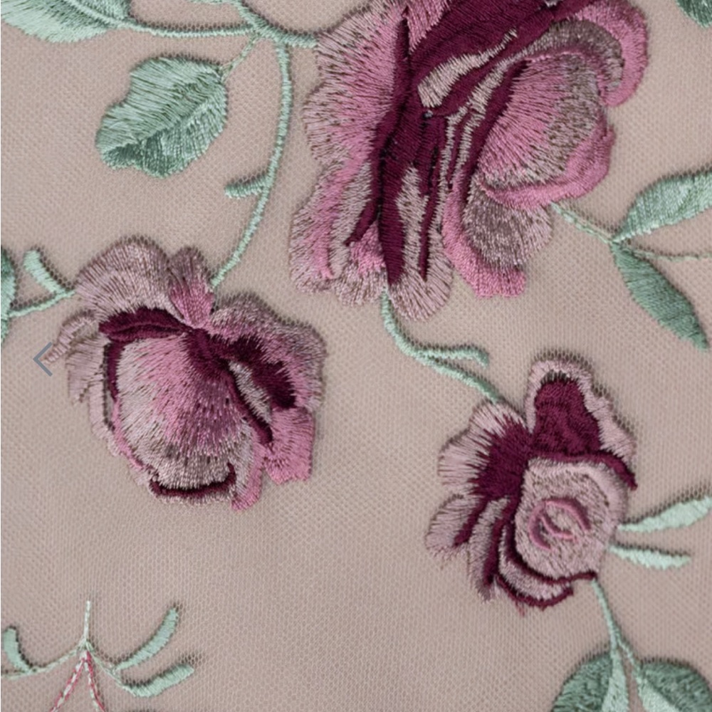 NWT Jenny Yoo Tatum Enchanted Floral Embroidery Formal Dress in Vintage Iris - Picture 4 of 7